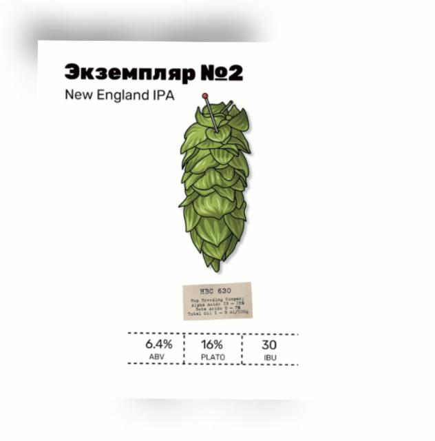 Ekzemplyar №2 / Экземпляр №2 6.4%, White Stone Brewery, Russia