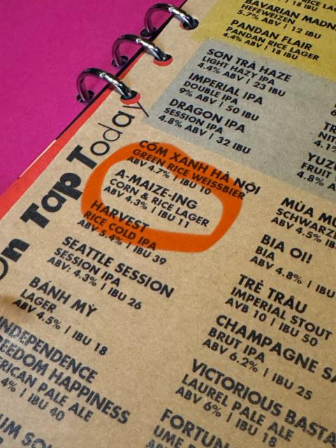 A-Maize-Ing 4.3%, 7 Bridges Brewing Co, Vietnam