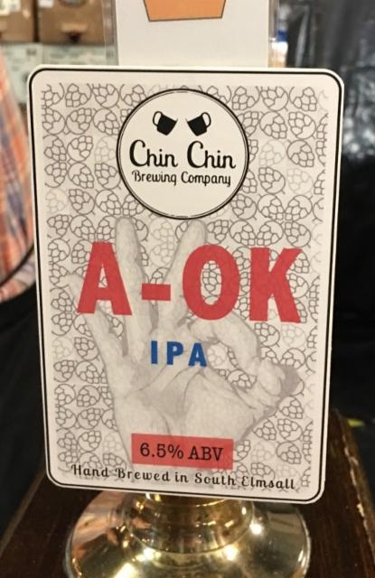 A-OK 6.5%, Chin Chin Brewing Company, England