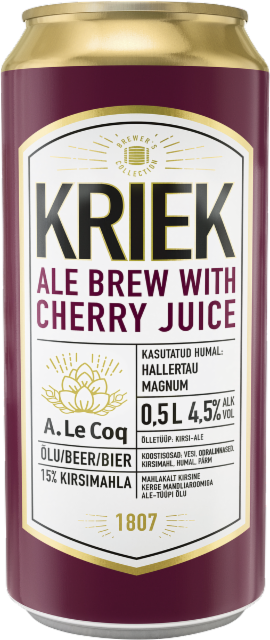 Kriek 4.5%, A. Le Coq (Olvi), Estonia