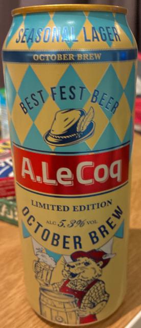 A. Le Coq October brew 5.3%, A. Le Coq (Olvi), Estonia