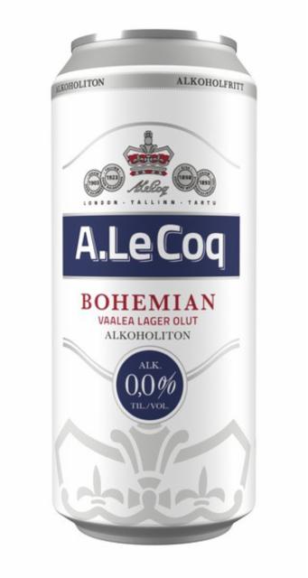 A.Le Coq Bohemian Pale Lager Beer Alcohol Free, A. Le Coq (Olvi)