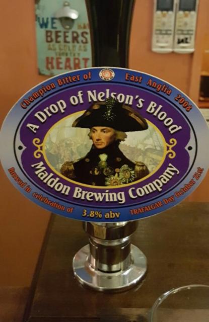 A Drop Of Nelson's Blood 3.8%, Maldon Brewing Company, England