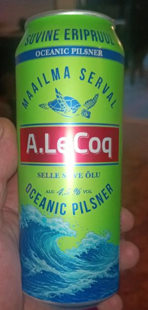 A Le Coq Oceanic Pilsner 4.5%, A. Le Coq (Olvi), Estonia