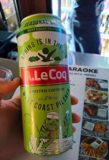 a le coq west coast pilsner 5.0%, A. Le Coq (Olvi), Estonia