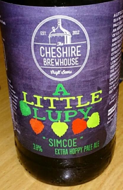 A Little Lupy "Simcoe" 3.8%, The Cheshire Brewhouse, England