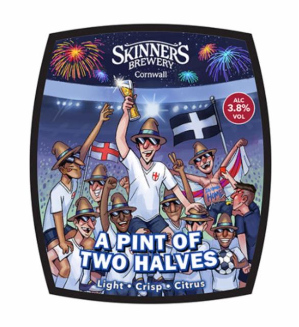 a pint of two halves 3.8%, Skinner's Brewery, England