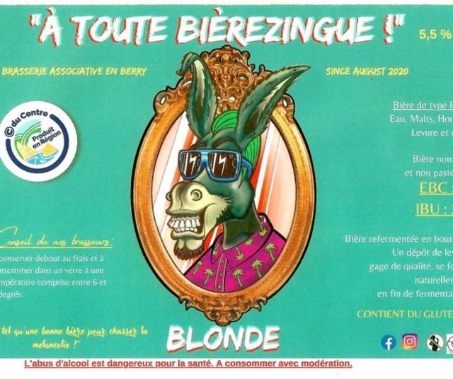 À Toute Bièrezingue ! Blonde 5.5%, Brasserie Associative À Toute Bièrezingue, France