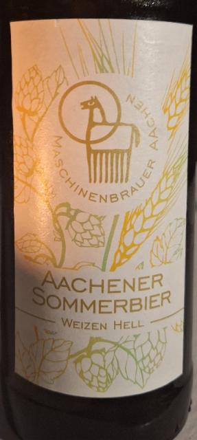 Aachener Sommerbier (2025) - Weizen Hell 4.9%, Maschinenbrauer, Germany