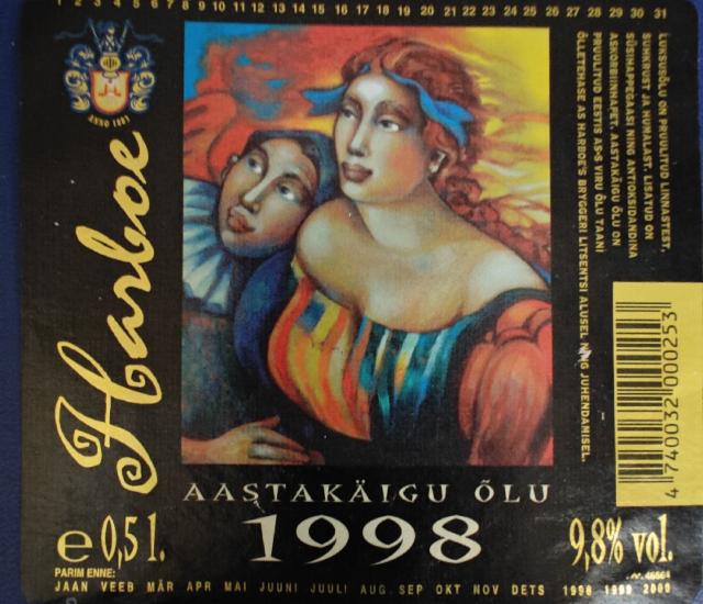 Aastakäigu õlu 1998 9.8%, Harboe's Brewery A / S, Denmark