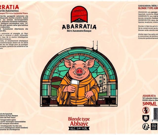 Abarratia Blonde Type Abbaye 7.0%, Abarratia, France