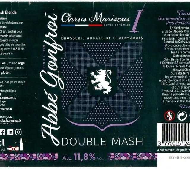 Abbé Gonfroi Double Mash 11.8%, Abbaye De Clairmarais, France