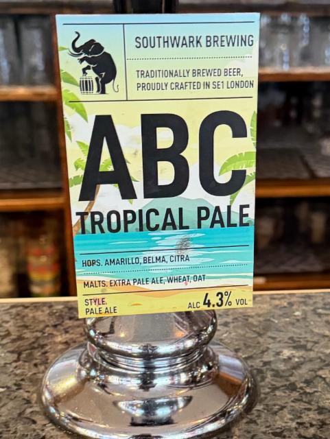 ABC Tropical Pale 4.3%, Southwark Brewing, England