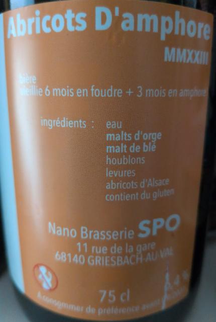 Abricots d'Amphore MMXXIII 6.4%, SPO, France