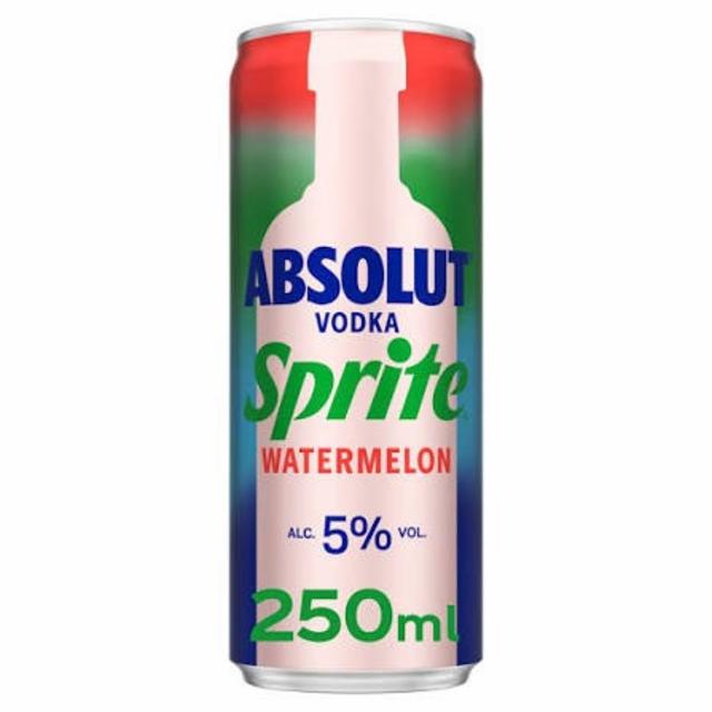 Absolut Vodka Sprite Watermelon, Topo Chico Hard Seltzer (Coca-Cola)