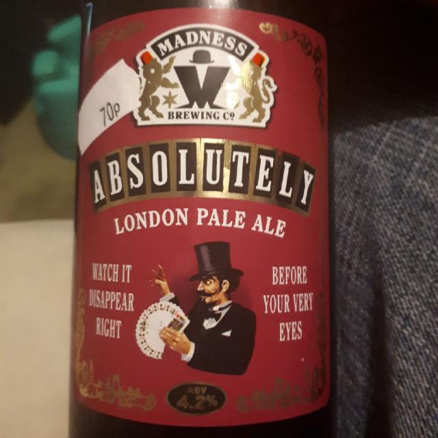 Absolutely Finest Pale Ale 4.2%, Madness Brewing Co, England