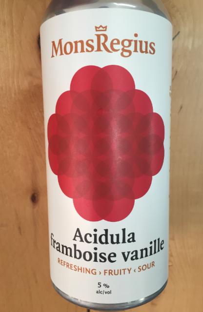 Acidula framboise vanille 5.0%, MonsRegius Bières Artisanales, Canada