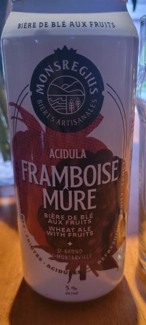 Acidula Framboises mûre 5.0%, MonsRegius Bières Artisanales, Canada