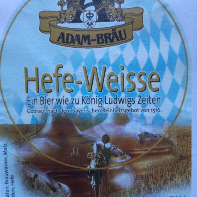 Hefe-Weisse 5.1%, Adam-Bräu, Germany