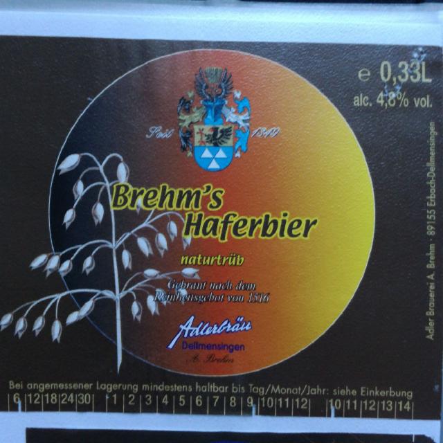 Adler Bräu Dellmensingen Haferbier, Adlerbräu Dellmensingen