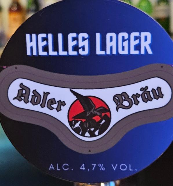 Helles Lager 4.7%, Adler Bräu Wiernsheim, Germany