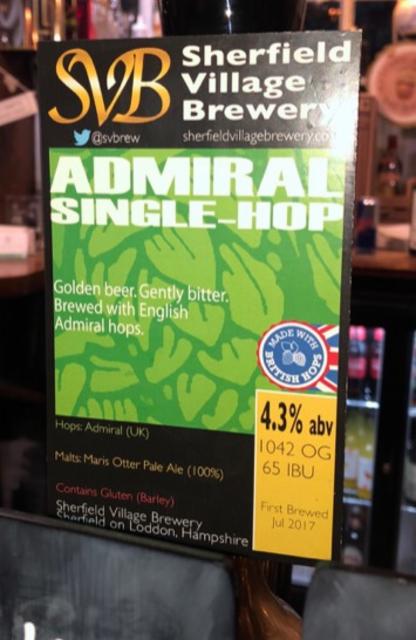 Admiral Single Hop 4.3%, Sherfield Village Brewery, England