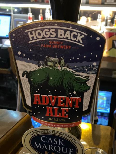 Advent Ale 4.4%, Hogs Back Brewery, England
