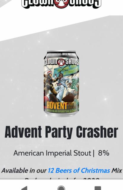 Advent Party Crasher 2020 8.0%, Clown Shoes, United States