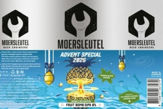 Advent Special 2025: Double Dryhopped Fruit Bomb 8.0%, Brouwerij De Moersleutel, Netherlands