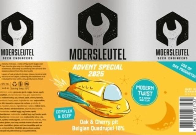 Advent Special 2025: Oak & Cherry Pit Belgian Quadrupel 10.0%, Brouwerij De Moersleutel, Netherlands