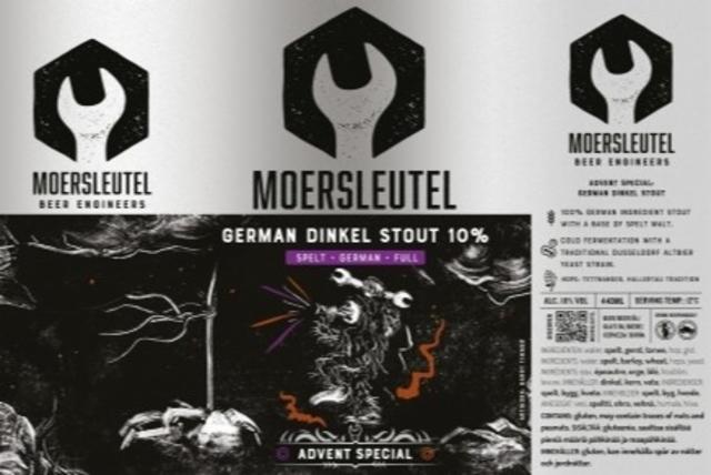 Advent Special German Dinkel Stout 10.0%, Brouwerij De Moersleutel, Netherlands