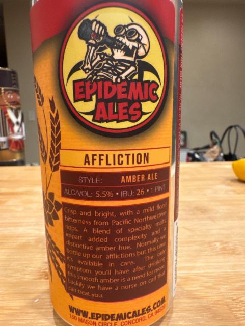 Affliction Amber, Epidemic Ales