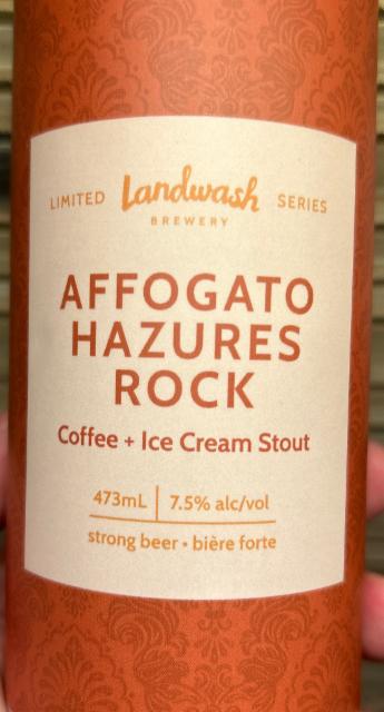 AFFOGATO HAZURES ROCK coffee & icecream stout 7.3%, Landwash brewery, Canada