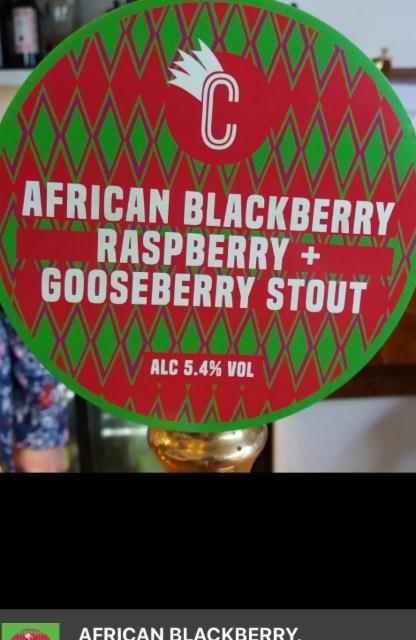 African Blackberry, Raspberry & Gooseberry Stout 5.4%, Cocksure Brewing Company Limited, England