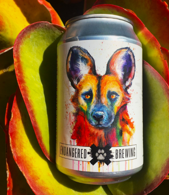 African Wild Dog Lager 4.0%, Endangered Brewing, United Kingdom