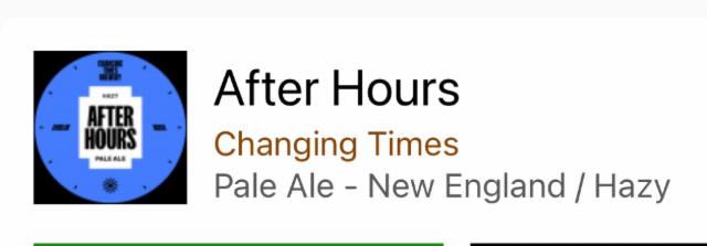 After hours, Changing Times Brewery