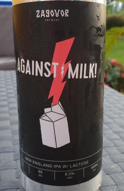 Against milk! 6.5%, Zagovor Brewery, Russia