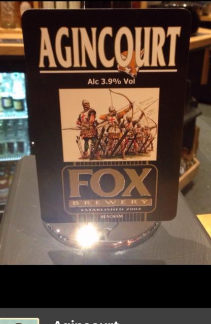 Agincourt 3.9%, Fox Brewery, England