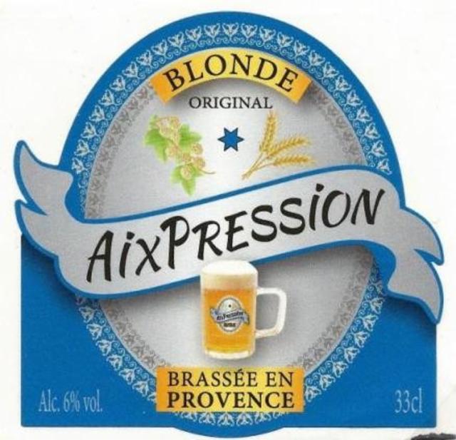 AixPression Blonde, Brasserie AixPression (Aix Pression) - SARL Arguin