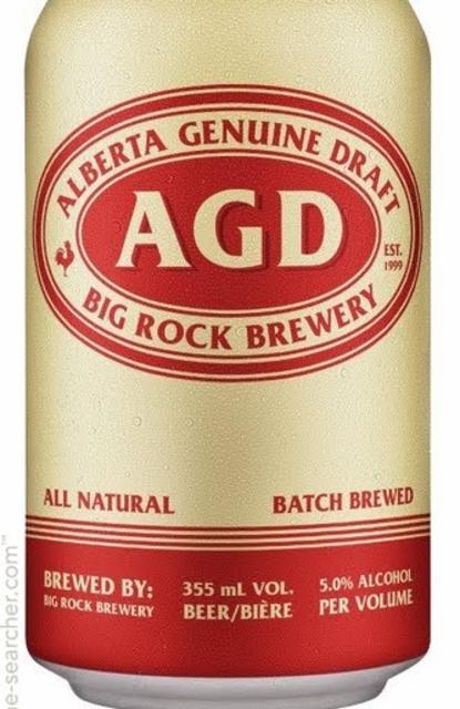 Alberta Genuine Draft AGD 5.0%, Big Rock Brewery, Canada