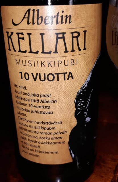 Albertin Kellari Musiikkipubi 10 Vuotta 5.3%, Hopping Brewsters, Finland