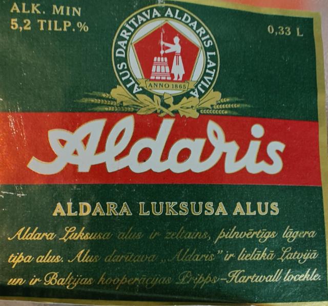 Aldara Luksusta Alus 5.2%, Aldaris (Carlsberg), Latvia