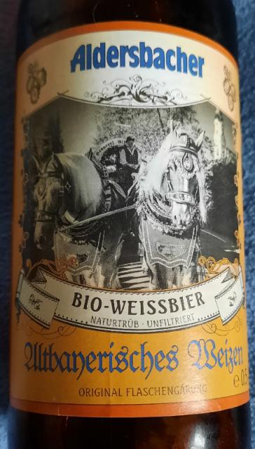 aldersbacher bio weissbier 5.2%, Brauerei Aldersbacher, Germany