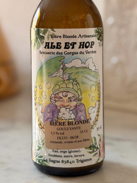 Ale et Hop Blonde, Brasserie des Gorges du Verdon