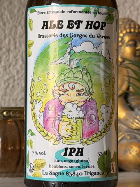 Ale et Hop IPA, Brasserie des Gorges du Verdon