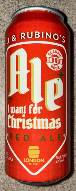 Ale I want for christmas red ale, London Brewing Co-operative