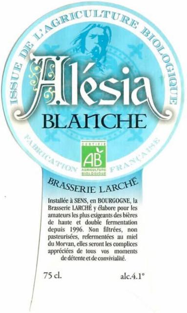 Alésia Blanche 4.1%, Brasserie Larché, France