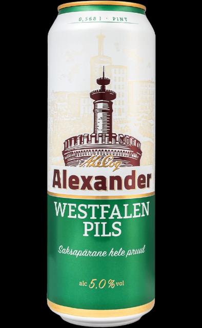 Alexander Westfalen Pils 5.0%, A. Le Coq (Olvi), Estonia