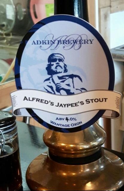 Alfred's Jaypee's Stout 5.0%, Adkin Brewery, England