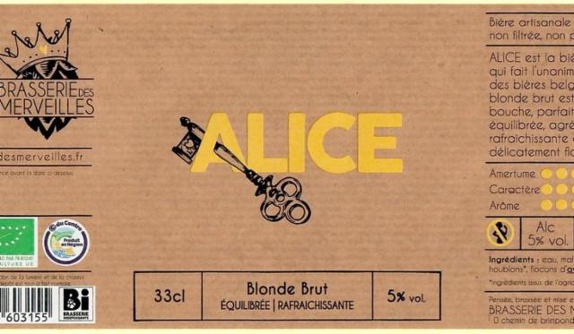 Alice 7.0%, Brasserie Des Merveilles, France